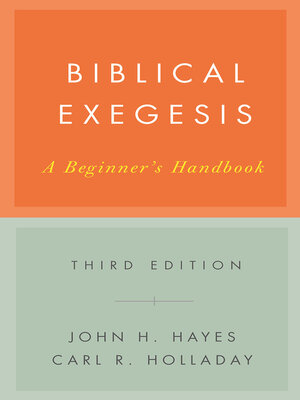 cover image of Biblical Exegesis